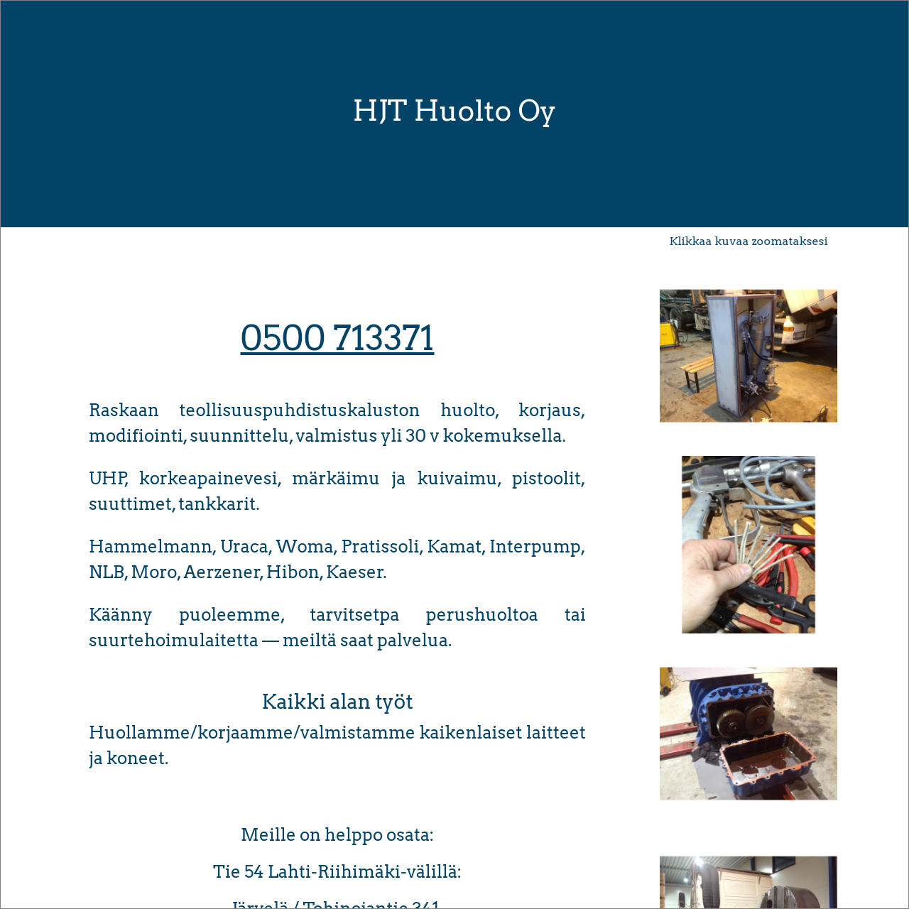 HJT Huolto Oy - kuvakaappaus